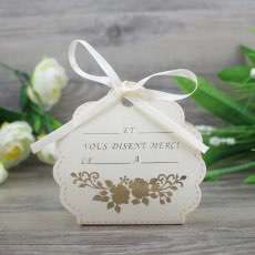 Wedding Candy Box with Ribbon Foil Printing Personalized Custom